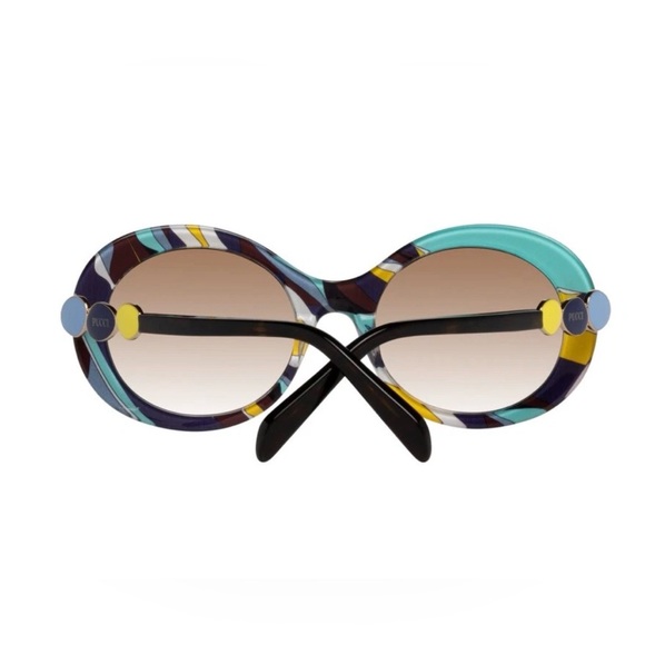 Emilio Pucci Brown Tortoise Oval Sunglasses EP127 52F - Picture 5 of 12